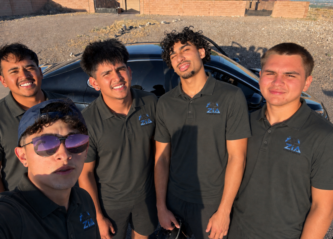 Zia crew with equipment